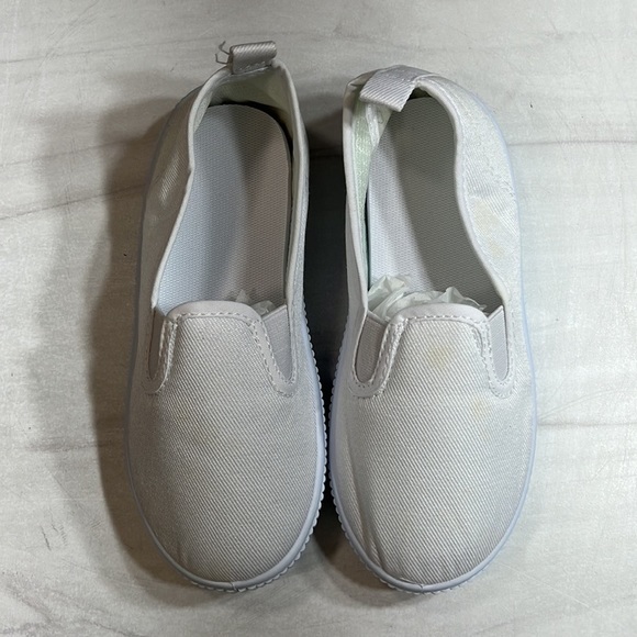 Unbranded Kid’s Slip-On Sneakers White sz 8.5 - Picture 5 of 7